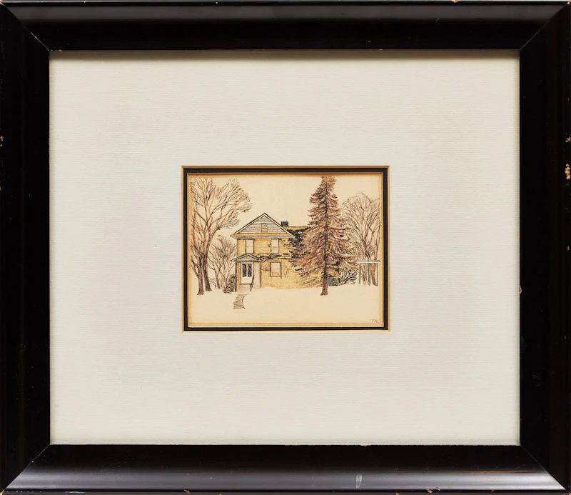 Thoreau MacDonald, 109 Yonge Street, Thornhill (with two additional works of art), three works of art - view 2