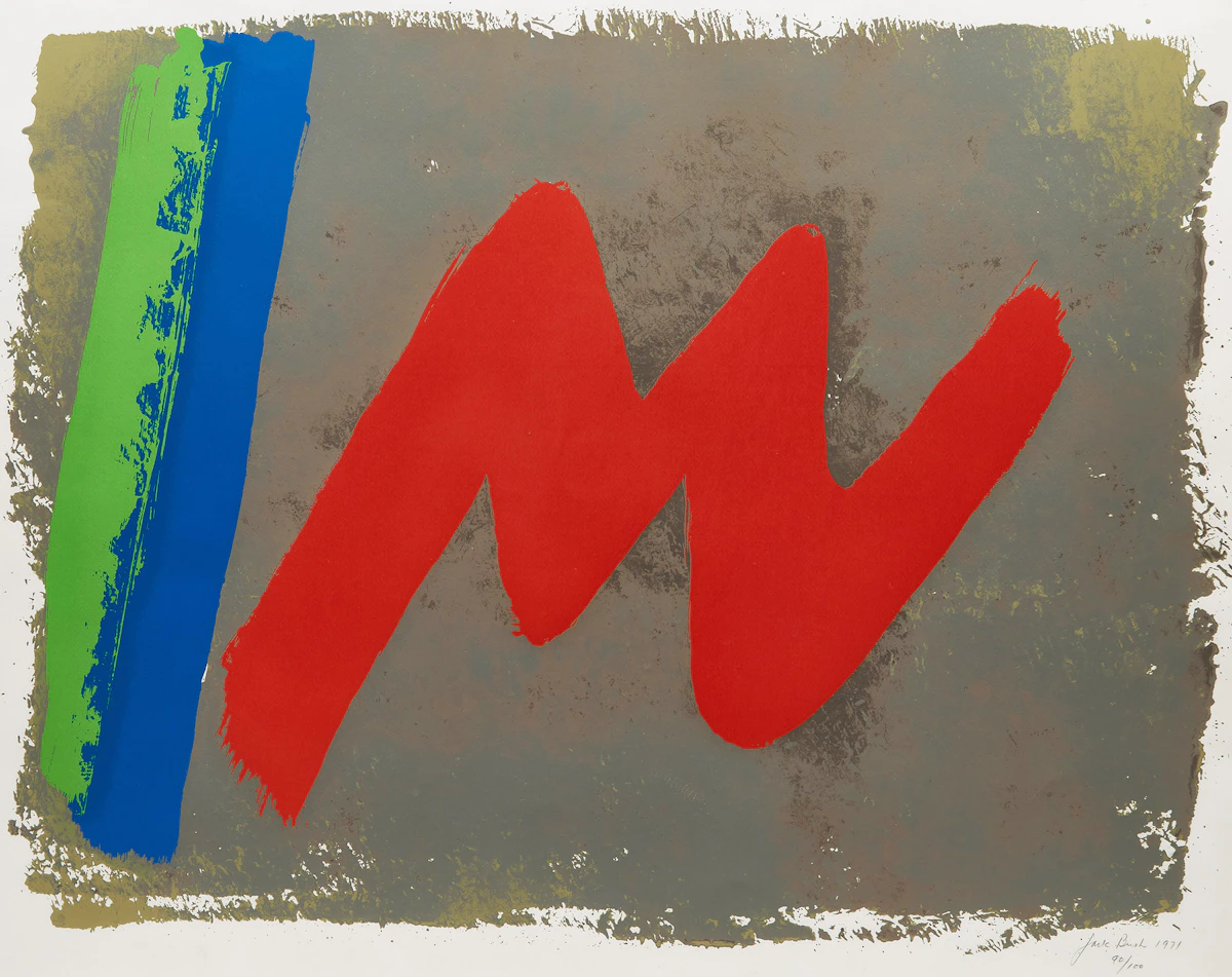 Jack Hamilton Bush, Red M, colour silkscreen, 1971