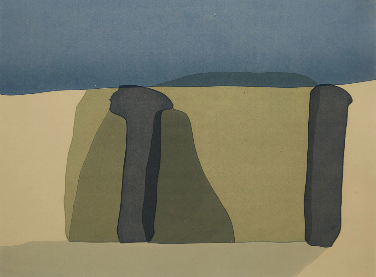 Toni Onley, Still Land, colour serigraph