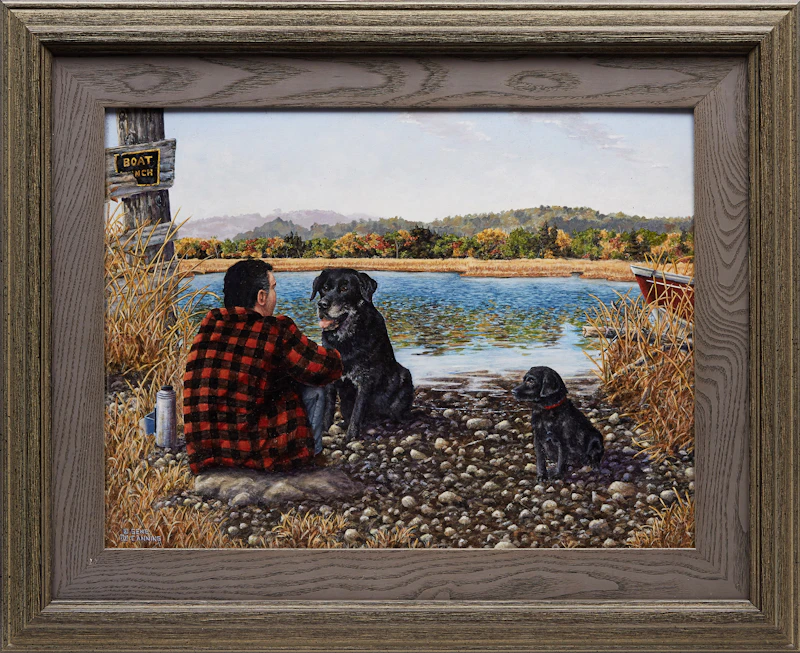 Gene Canning, Companions Forever, acrylic on board - view 2