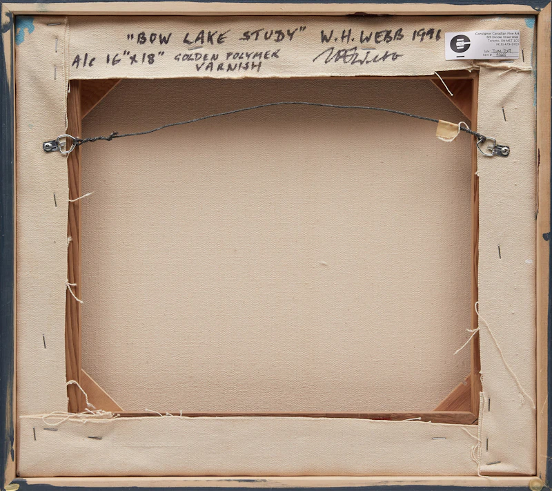 William H. Webb, Bow Lake Study, acrylic on canvas, 1998 - view 3