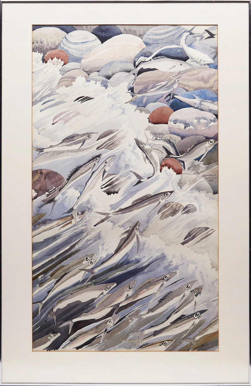 Diana Dabinett, Caplin Spawn , watercolour, 1984 - view 2