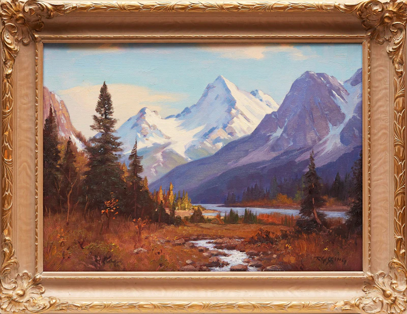 Roland Gissing, Kananaskis Valley, oil on canvas, 1955 - view 2