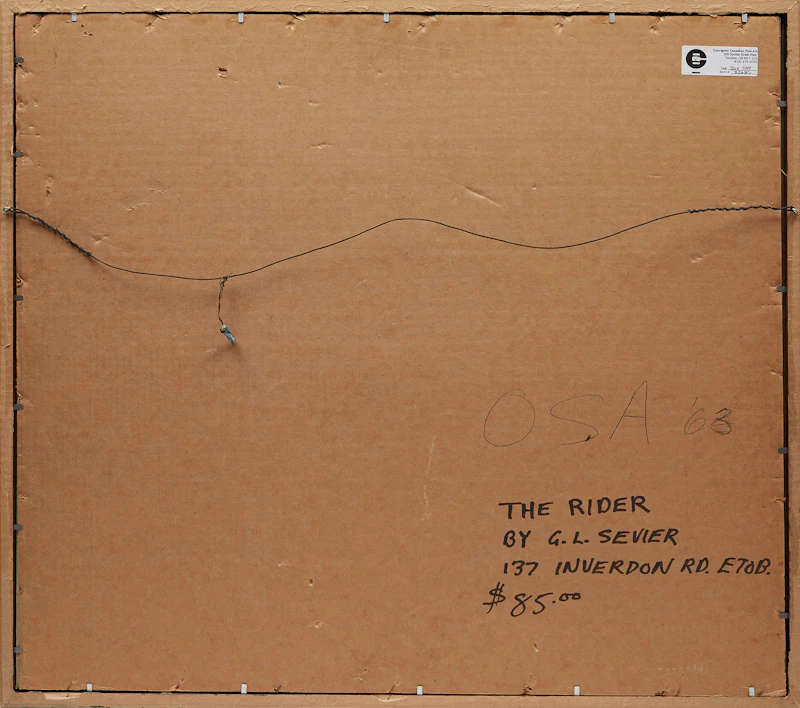 Gerald Sevier, The Rider, mixed media collage, 1962 - view 3