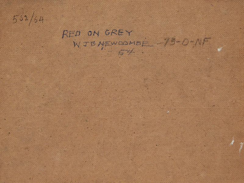 William John Bertram Newcombe, Red on Grey, oil on board, 1964 - view 2