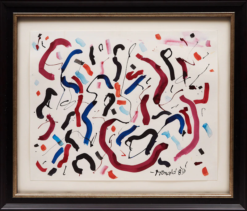 William Ronald, Untitled Abstract, watercolour, 1989 - view 2