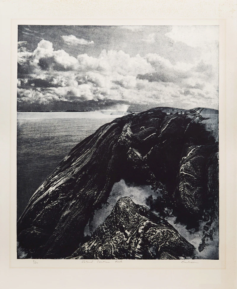 Edward John Bartram, Island Southern Rock, photo etching and aquatint - view 2