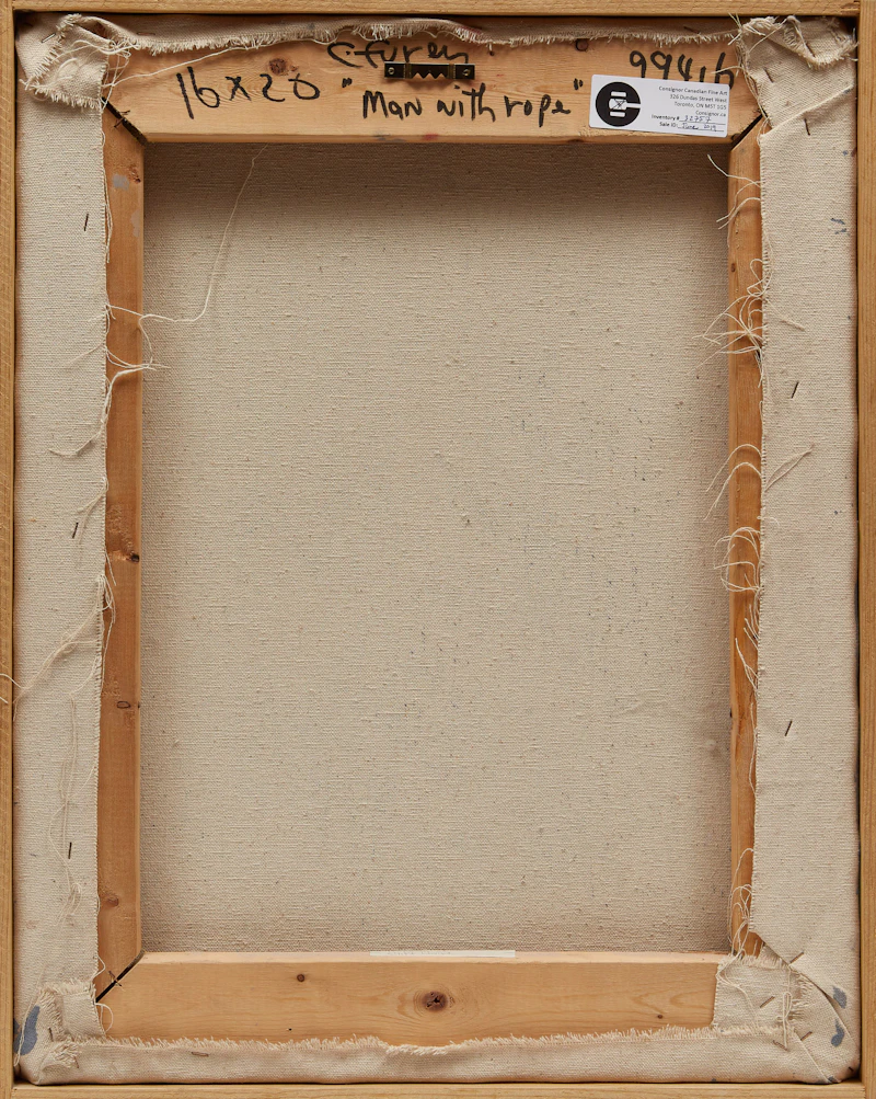 Conrad Furey, Man with Rope, oil on canvas - view 3