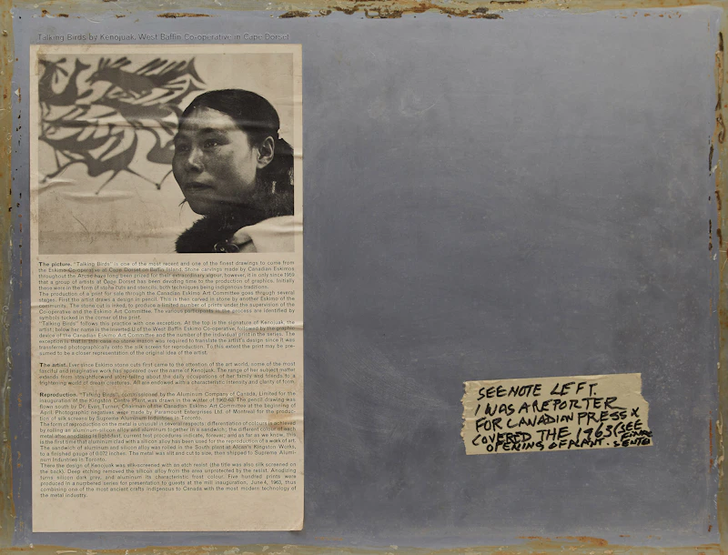 Kenojuak Ashevak, Talking Birds, etching on aluminum - view 2
