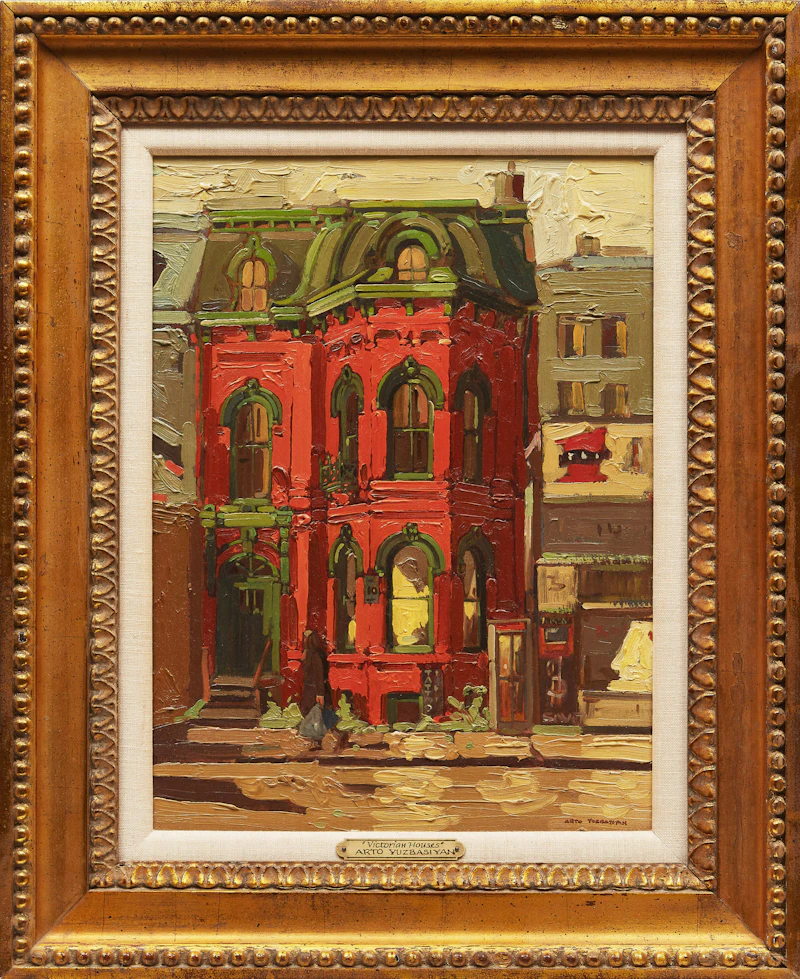 Arto Yuzbasiyan, Victorian Houses, Dundas St. E. at Church St., oil on board - view 2