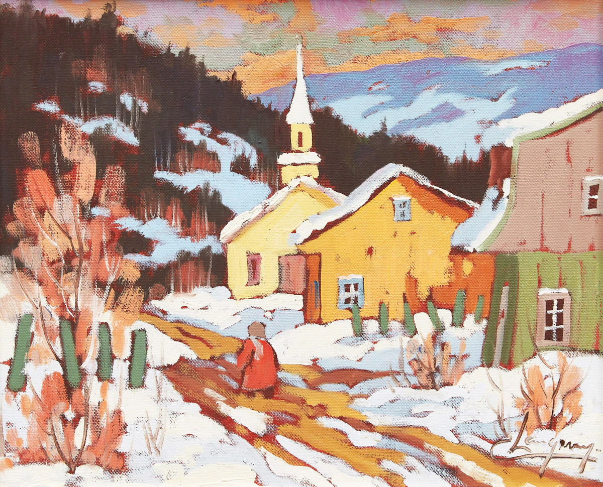 Claude Langevin, Marche solitaire, oil on canvas