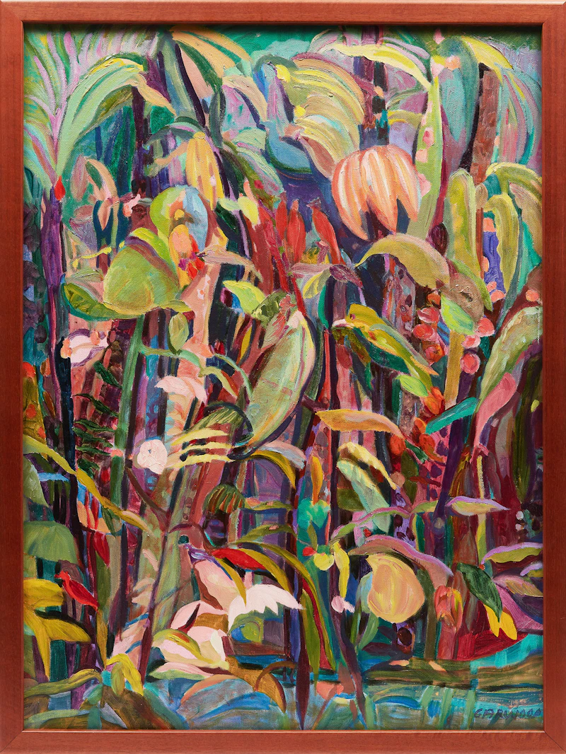 Audrey Garwood, Birds #4, oil on canvas - view 2