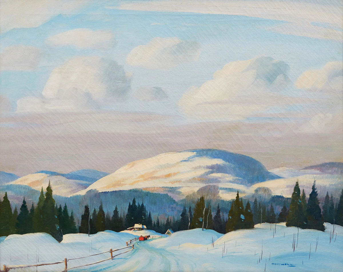 Graham Noble Norwell, Untitled (Winter Landscape), oil on canvas