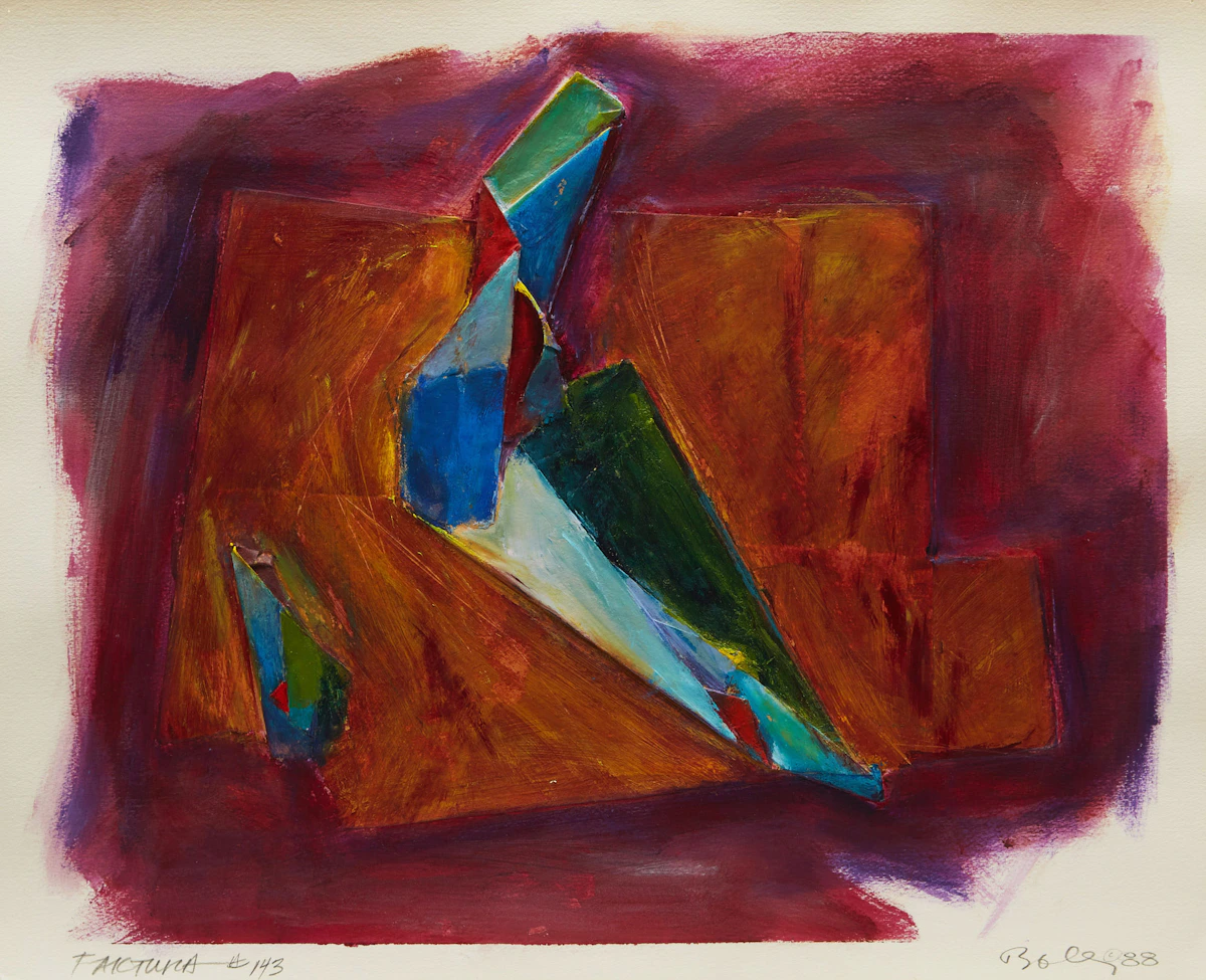 Andrea Bolley, Faktura #143, mixed media collage, 1988