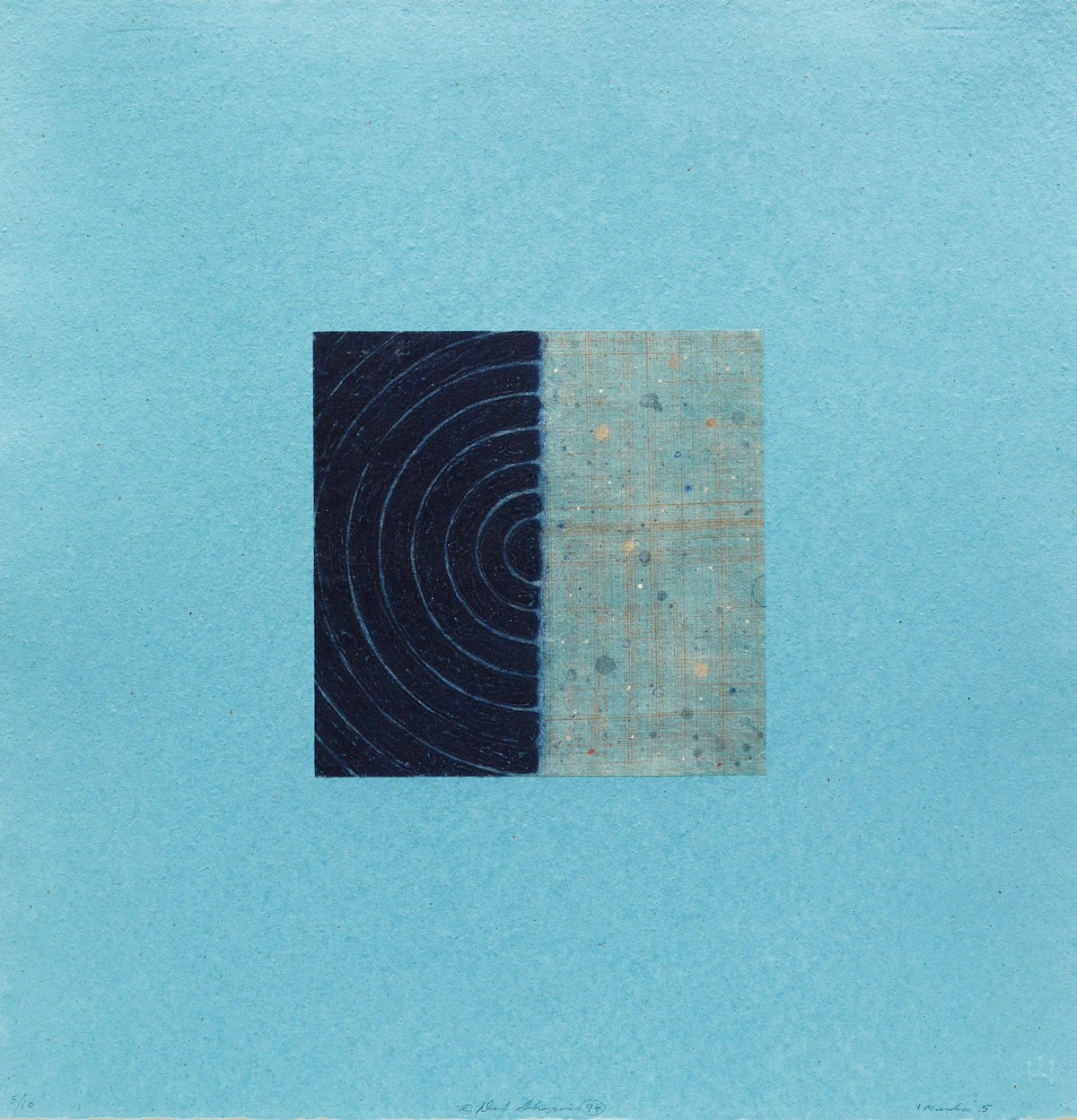 David  Shapiro, Mudra 5, etching