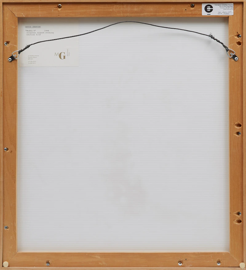 David  Shapiro, Mudra 6, etching, 1994 - view 3