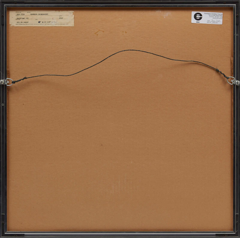 Barbara Ballachey, Untitled III, oil on paper, 1983 - view 3