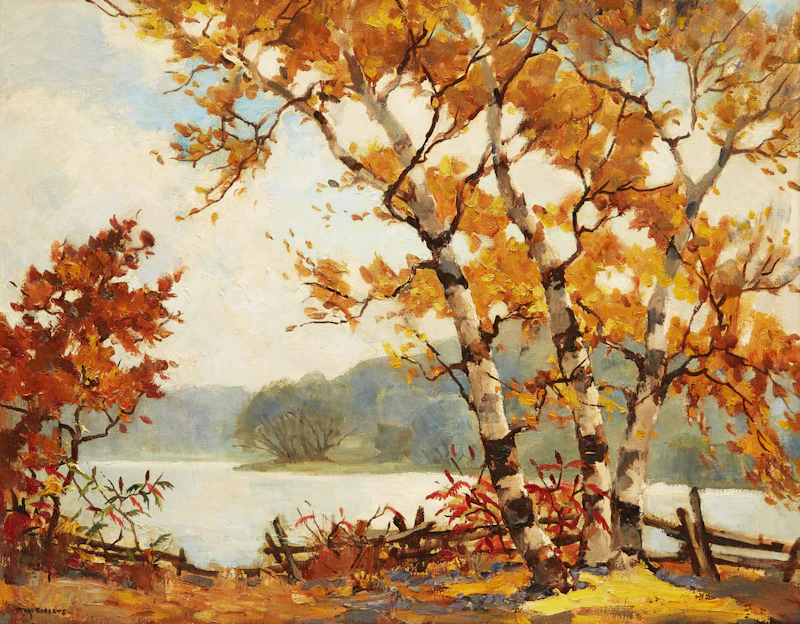 Riverside Birch Trees, Port Credit by Thomas Keith Roberts