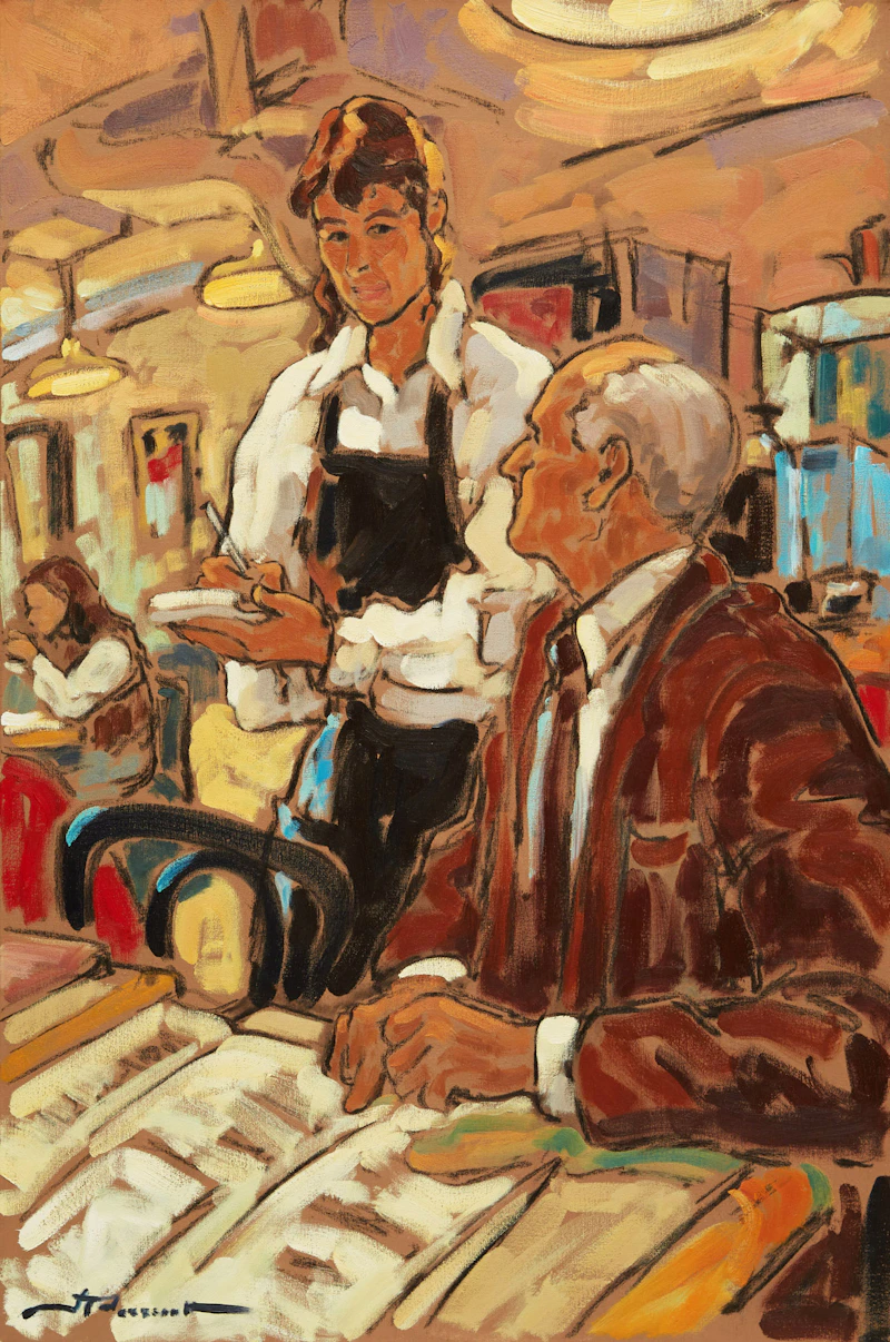 La serveuse aux yeux noirs  (1994) by Jeannette Perreault
