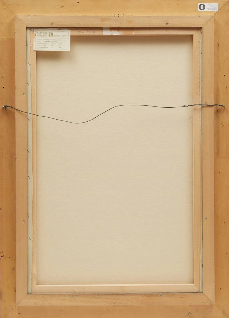 Jeannette Perreault, La serveuse aux yeux noirs  (1994), oil on canvas, 1994 - view 2