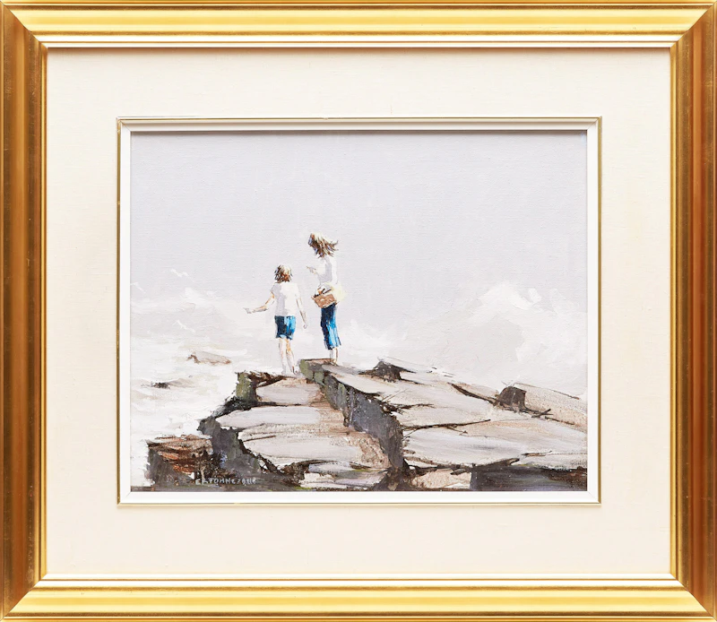 André Bertounesque, Mon frère et moi, oil on canvas - view 2