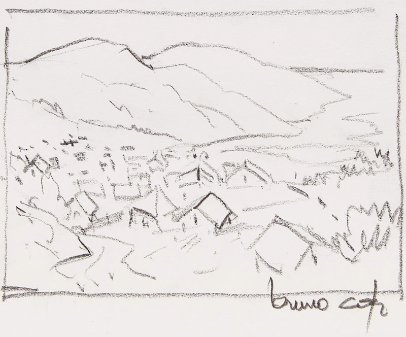 Bruno Côté, Quebec landscape studies, two sketches on paper - view 4