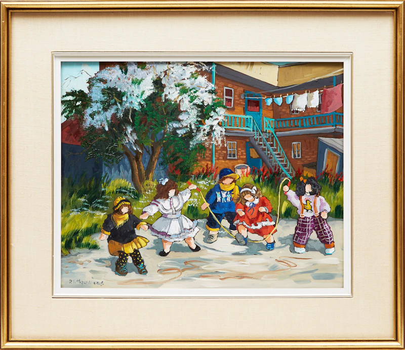 Pauline Thibodeau Paquin, Chacun son tour, oil on masonite, 1989 - view 2