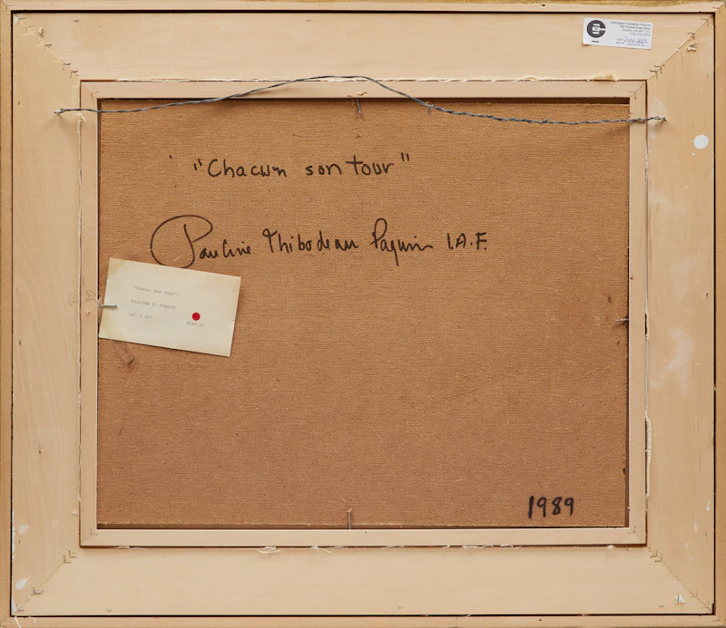 Pauline Thibodeau Paquin, Chacun son tour, oil on masonite, 1989 - view 3