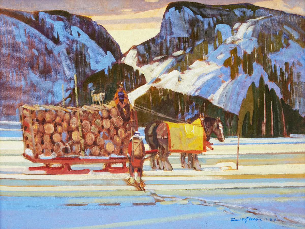 Paul Tex Lecor, Lac d’la Riviere, Wenthwort, oil on canvas