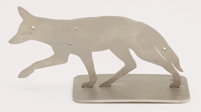 John McEwen, Wolf, aluminum sculpture - view 2