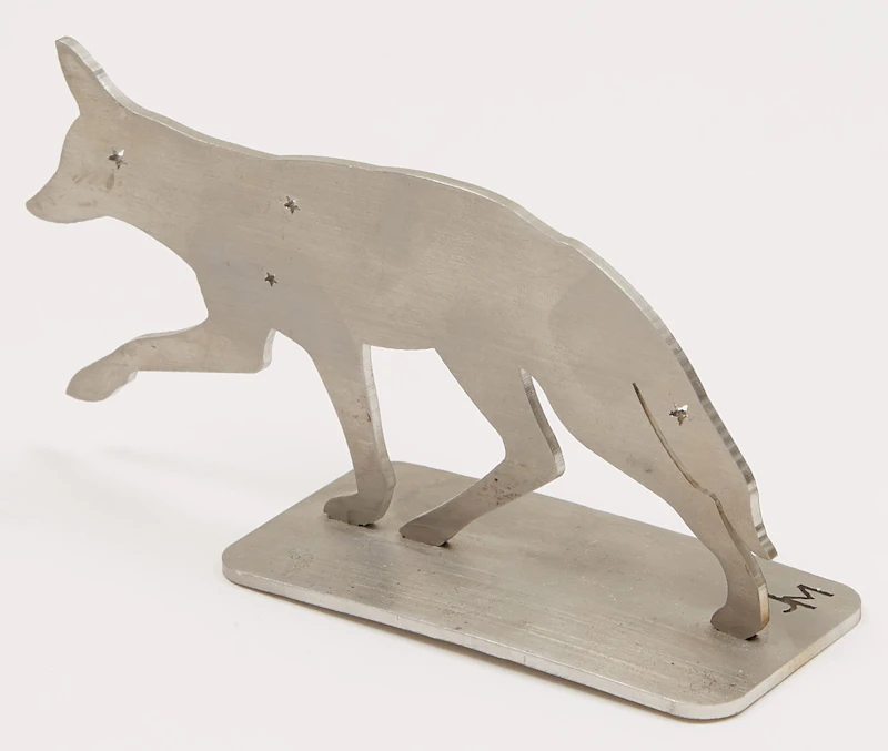 John McEwen, Wolf, aluminum sculpture - view 3