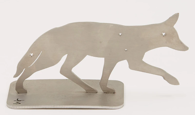 John McEwen, Wolf, aluminum sculpture - view 4