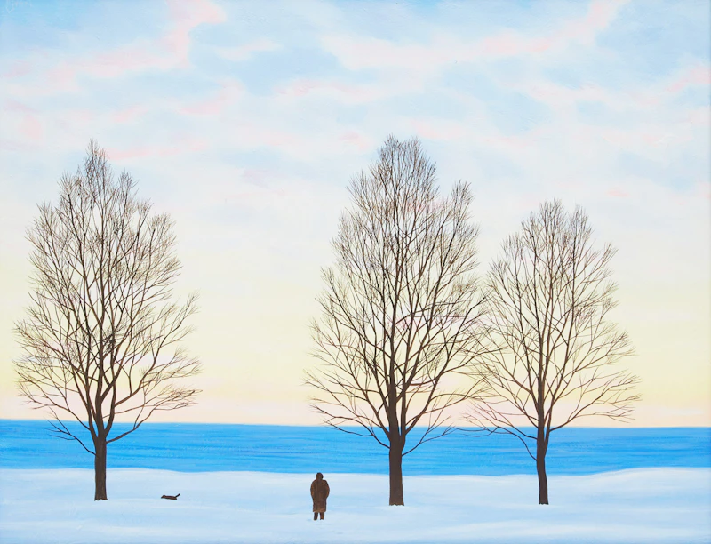 Dog Walk Along the Shore by Philip Sybal