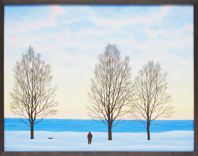 Philip Sybal, Dog Walk Along the Shore, oil on canvas - view 2