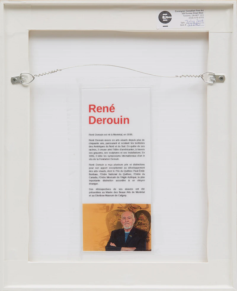 René Derouin, Untitled (Abstraction), mixed media on paper - view 3