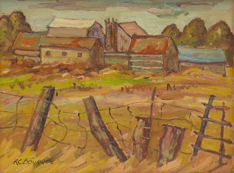 Raymond Bourque, Hammond, Ontario, oil on board - view 1