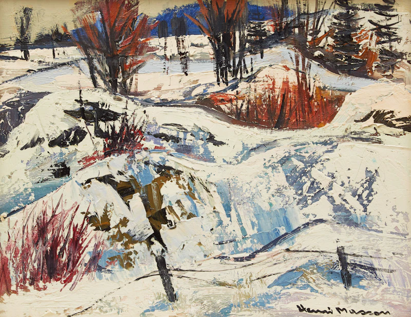 Winter Landscape by Henri Leopold Masson
