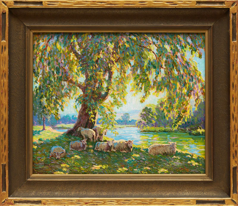 Thomas Wilberforce Mitchell, By the River, oil on canvas - view 2