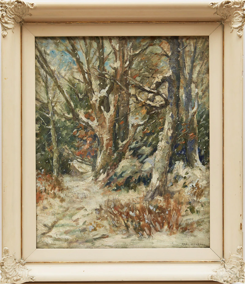 Carl Henry von Ahrens, The First Snow, oil on canvas - view 2