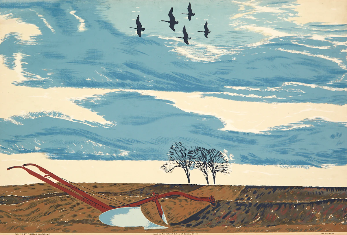 Thoreau MacDonald, The Plough, Sampson Matthews silkscreen