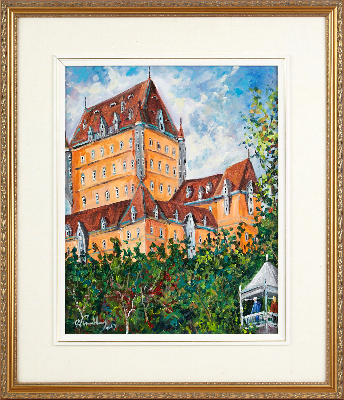 Roland Tremblay, Le Chateau aux Nouvelles Couleurs, oil on canvas, 2013