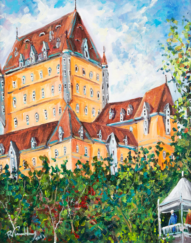 Roland Tremblay, Le Chateau aux Nouvelles Couleurs, oil on canvas, 2013 - view 2