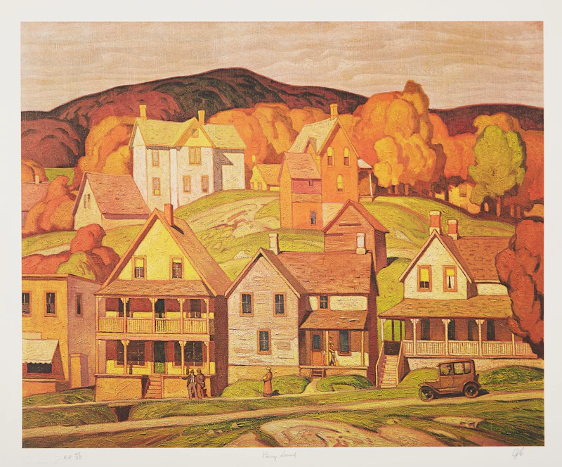 Alfred Joseph Casson, Pink Farm House; Parry Sound; Poplar Grove, three colour serigraphs - view 2