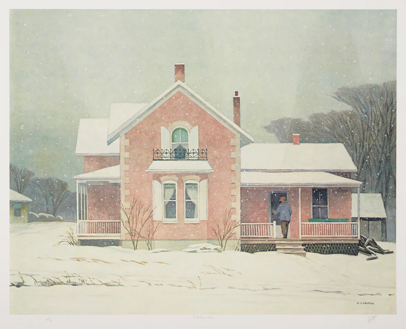 Alfred Joseph Casson, Pink Farm House; Parry Sound; Poplar Grove, three colour serigraphs - view 3