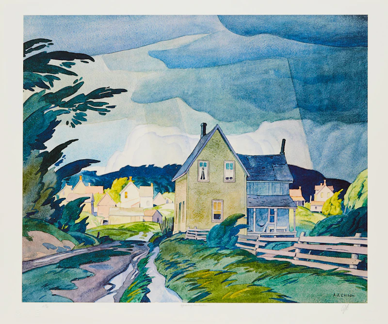 Alfred Joseph Casson, Morning on the Key River; Late Flurry; Approaching Thunderstorm, three colour serigraphs - view 6