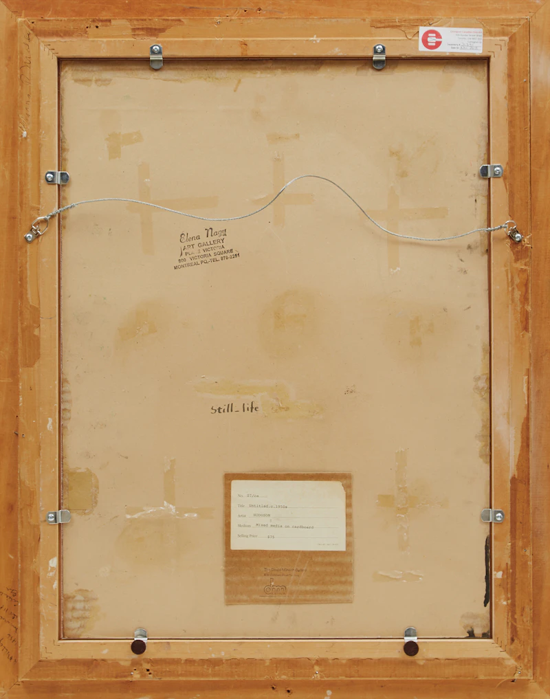 Manner of Thomas Sherlock Hodgson, Still Life, mixed media on cardboard - view 3