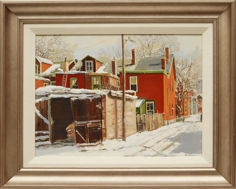 Arto Yuzbasiyan, Ross Street (Rear), Toronto, oil on board - view 2