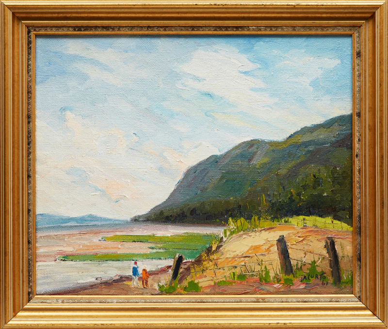 Francesco Iacurto, Landscape, oil on canvas, 1961 - view 2