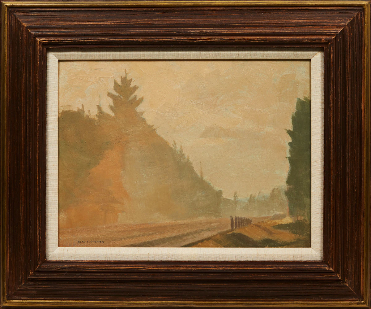 Alan Caswell Collier, Misty October Morn, oil on board