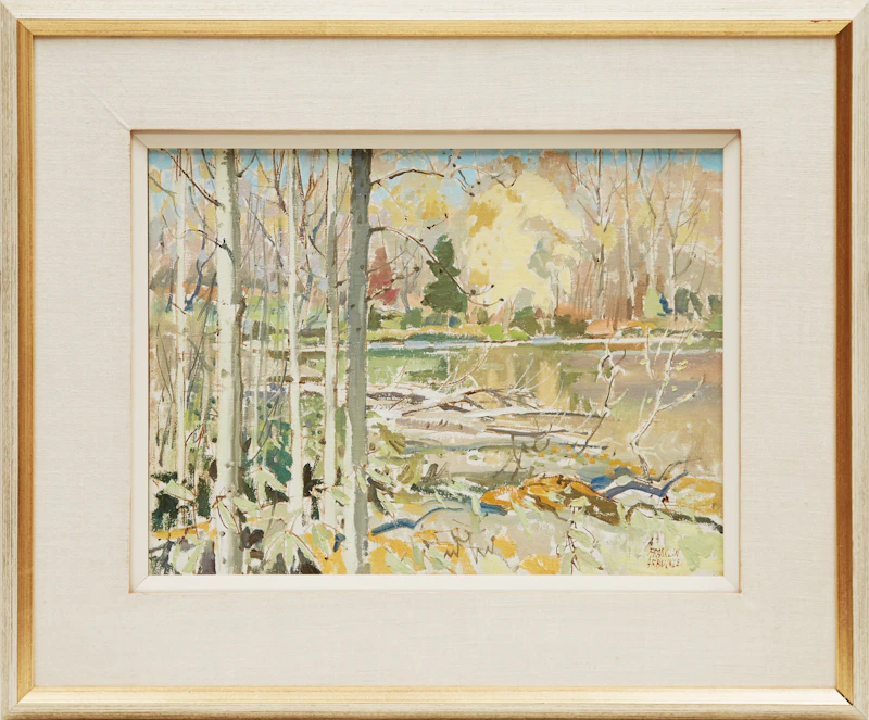 George Franklin Arbuckle, Brewery Bay, Orillia, Ontario, oil on board - view 2